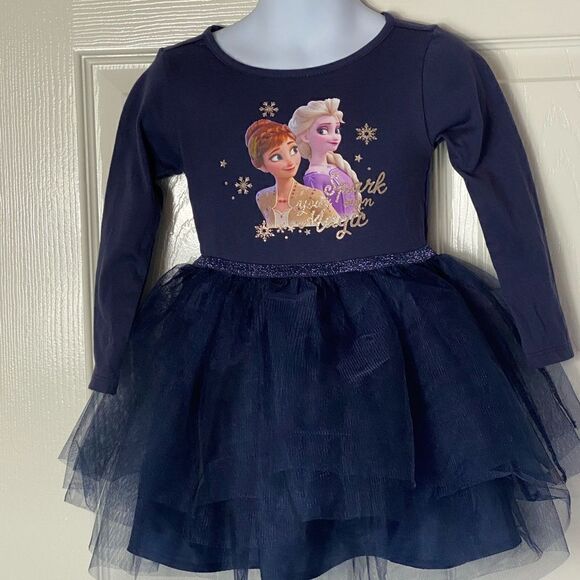 H&M Disney 2T Printed Tulle Dresss - Picture 1 of 8